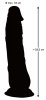 Dildo z przyssawką 22,5 cm Crystal Clear